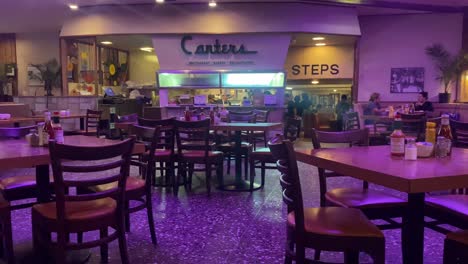 Canter's-Deli-inside-with-seats-in-Los-Angeles,-California-with-video-panning-left-to-right