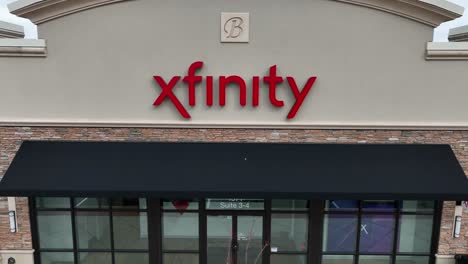 Aerial-establishing-shot-of-an-Xfinity-store