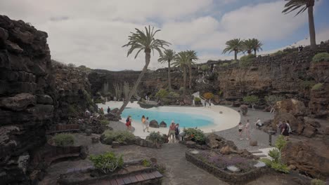 Höhle-James&#39;i-Del-Agua-Auf-Den-Kanarischen-Inseln-Lanzarote