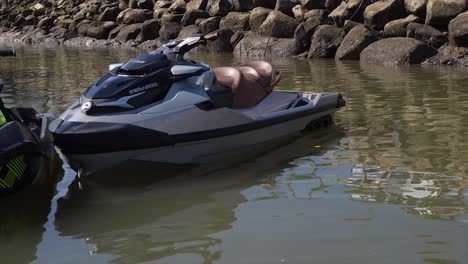 Sea-Doo,-sea-doo,-BRP,-jet-ski-on-shore,-Jet-Ski,-Water-scooter,-watercraft