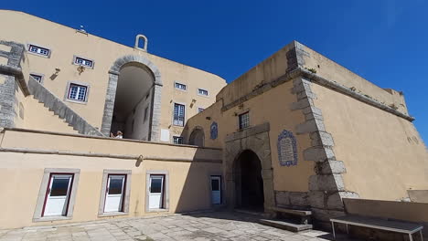 Exterior-of-the-Fort-of-Santo-António-da-Barra,-a-maritime-fortification,-its-structure-dates-back-to-the-time-of-the-Philippine-Dynasty