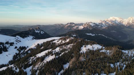 Amden-Weesen-Switzerland-Alps-mountains-peaks-at-golden-hour