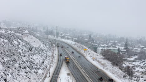 The-Icy-Divide:-Semi-Trucks-moving-down-Highways-1-and-5-in-Kamloops