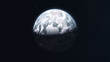 Südpol-Von-Der-Erdumlaufbahn-Aus-Im-Verlauf-Von-24-Stunden-Gesehen,-Mit-Mitternachtssonne-Aufgrund-Der-Jahreszeiten-Und-Der-Neigung-Des-Planeten