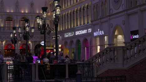 Shopping-mall-decorated-with-Venice-theme-at-the-Venetian-Resort,-Las-Vegas