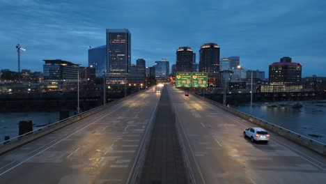 American-city-at-dusk