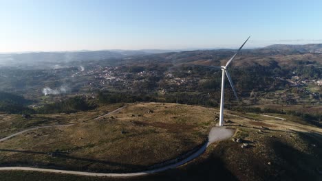 Turbina-Eólica,-Vista-Aérea-Del-Parque-Eólico