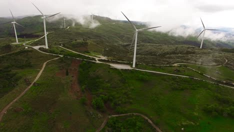 Windturbine,-Windpark,-Luftbild