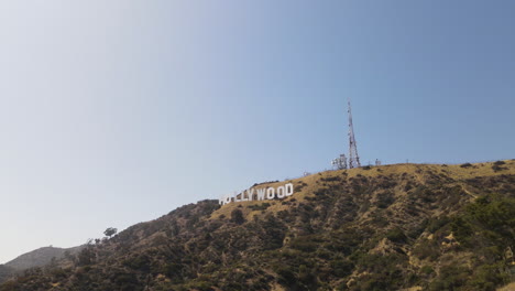 Hollywood-Sign,-Aerial-View.-Los-Angeles,-California-USA