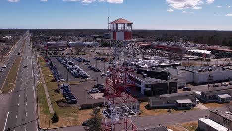 Fire-tower-aerial-rotating-left-to-right