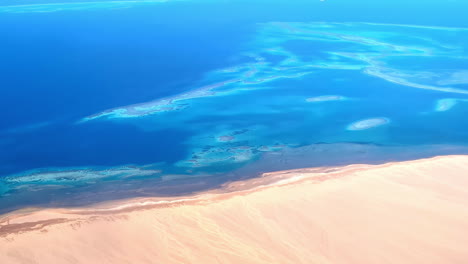 Drone-shot-of-the-shoreline-of-Ras-Mohamed-Nature-Reserve