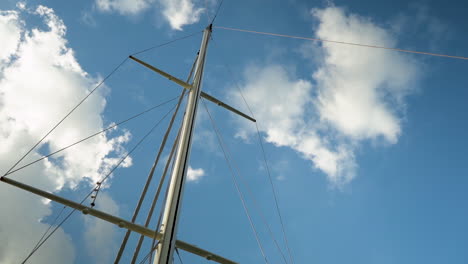 Mast-of-a-ship-on-the-ocean-beautiful-boat-ship-ocean-footage