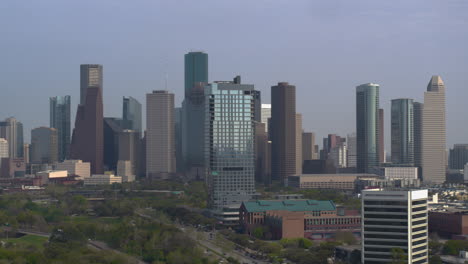 Vista-De-Drones-Del-área-Del-Centro-De-Houston