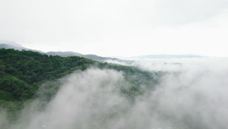 Imágenes-Aéreas-De-Niebla-Que-Se-Eleva-Desde-El-Bosque-Tropical.