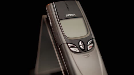 Vintage-Nokia-8850-Mobile-Phone-From-2000s,-Close-Up-Full-Frame