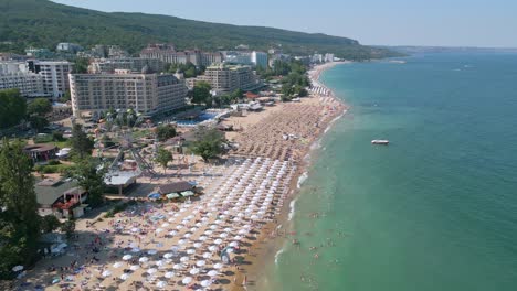Coastline-of-Golden-Sands-in-Bulgaria---4K-Cinematic-Drone-shot
