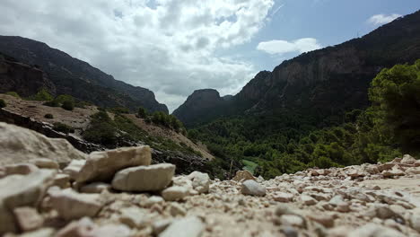 Timelapse-view-of-the-valley-arround-Caminito-del-Rey-in-Spain-on-a-sunny-day