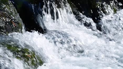 Agua-Que-Fluye-En-El-Río.-Camara-Lenta