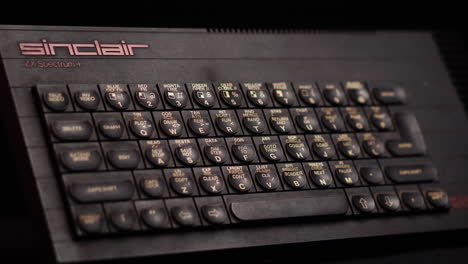 ZX-Spectrum,-British-Microcomputer-From-1980s,-Close-Up