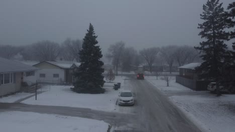 Hermosas-Vistas-Aéreas-Invernales-De-La-Ciudad-De-Winnipeg,-Canadá