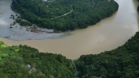 Bend-Of-River-Muchas-Aguas,-San-Cristobal-In-Dominican-Republic