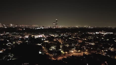 Discover-Coyoacán-by-Night,-air-tour-of-Mexico-City