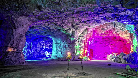 A-colorful-light-show-in-the-caves-of-the-Viking-Valley-in-Norway