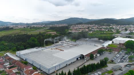 Industrial-furnace-chimneys-Aerial-View