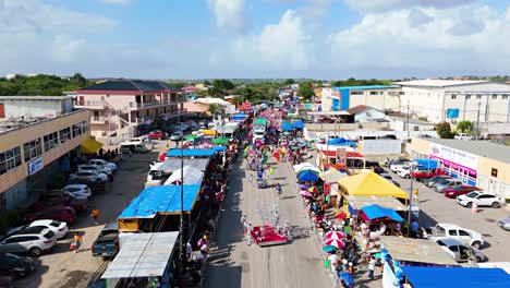 Dolly-above-Carnaval-grand-march-performers-and-sparkling-fabulous-floats-in-Willemstad-Curacao