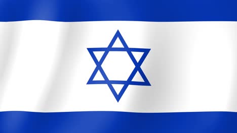 Animation-Einer-Im-Wind-Wehenden-Israelischen-Flagge