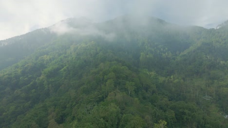 Aerial-view-of-hazy-mountain-forest