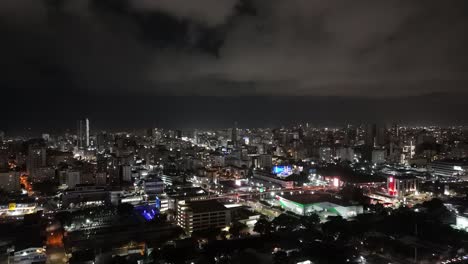 Santo-Domingo,-Dominican-Republic-at-Night