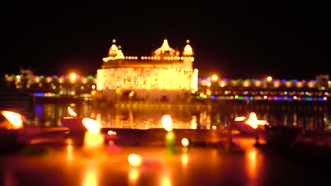 The-Golden-Temple-Amritsar-India-Celebrate-Gurupurab-in-Golden-Temple-and-Fireworks