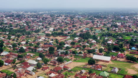 Gboko-Town-is-a-sprawling-suburb-in-Benue-State,-Nigeria---aerial-panorama