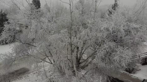 Hermosas-Vistas-Aéreas-Invernales-De-La-Ciudad-De-Winnipeg,-Canadá