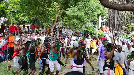 Local-celebration-with-swords-in-Udaipur,-India