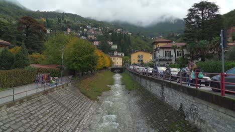 Water-Runs-Down-Via-Canal-in-the-Town-of-Varenna