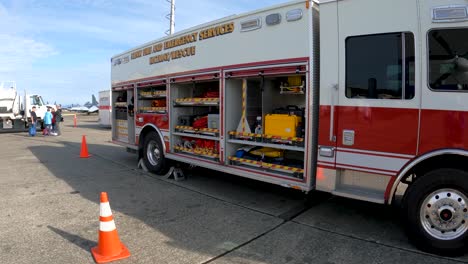 Firetruck-open-and-on-display-for-civilians