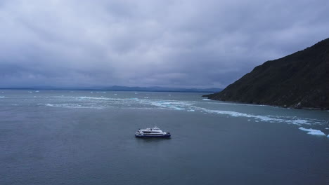 Boat-near-glacier-San-Rafael