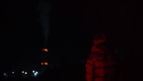 Guy-hang-out-at-night-outside