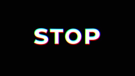 Wort-„Stop-Glitching“-Auf-Schwarzem-Hintergrund