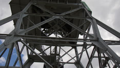 The-Ancient-Harbor-Cranes-Located-at-the-Old-Port-of-Antwerp,-Belgium---Close-Up