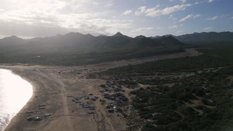 Luftaufnahme-Von-Baja-California,-Südmexiko,-Cabo-Pulmo-Nationalpark,-Drohne