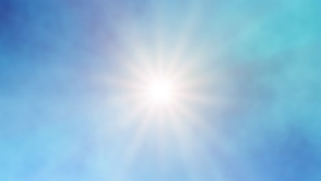 Himmlische-Ausstrahlung:-Abstrakte-Sonnenstrahlrotation---Leuchtendes-Sonnenlicht-Gegen-Azurblauen-Himmel