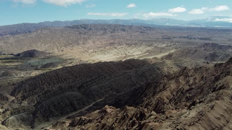 Flyover-rugged-mountain-landscape-in-high-mountains-of-Argentina