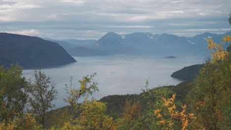 Wunderschöne-Herbstfarben-An-Den-Ufern-Des-Norwegischen-Fjords