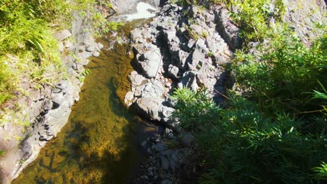 Spectacular-secluded-water-stream-in-Kipahulu-National-Park,-Pipiwai-Trail