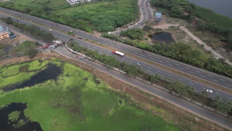Aerial-video-of-The-Outer-Ring-Road,-officially-State-Highway-234