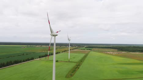 Wind-turbine-summer-aerial-video