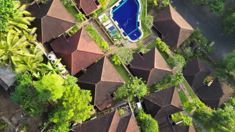 Bali-Hillside-Resort-Villas-In-Amed-Beach-Drone-Rise-Spin